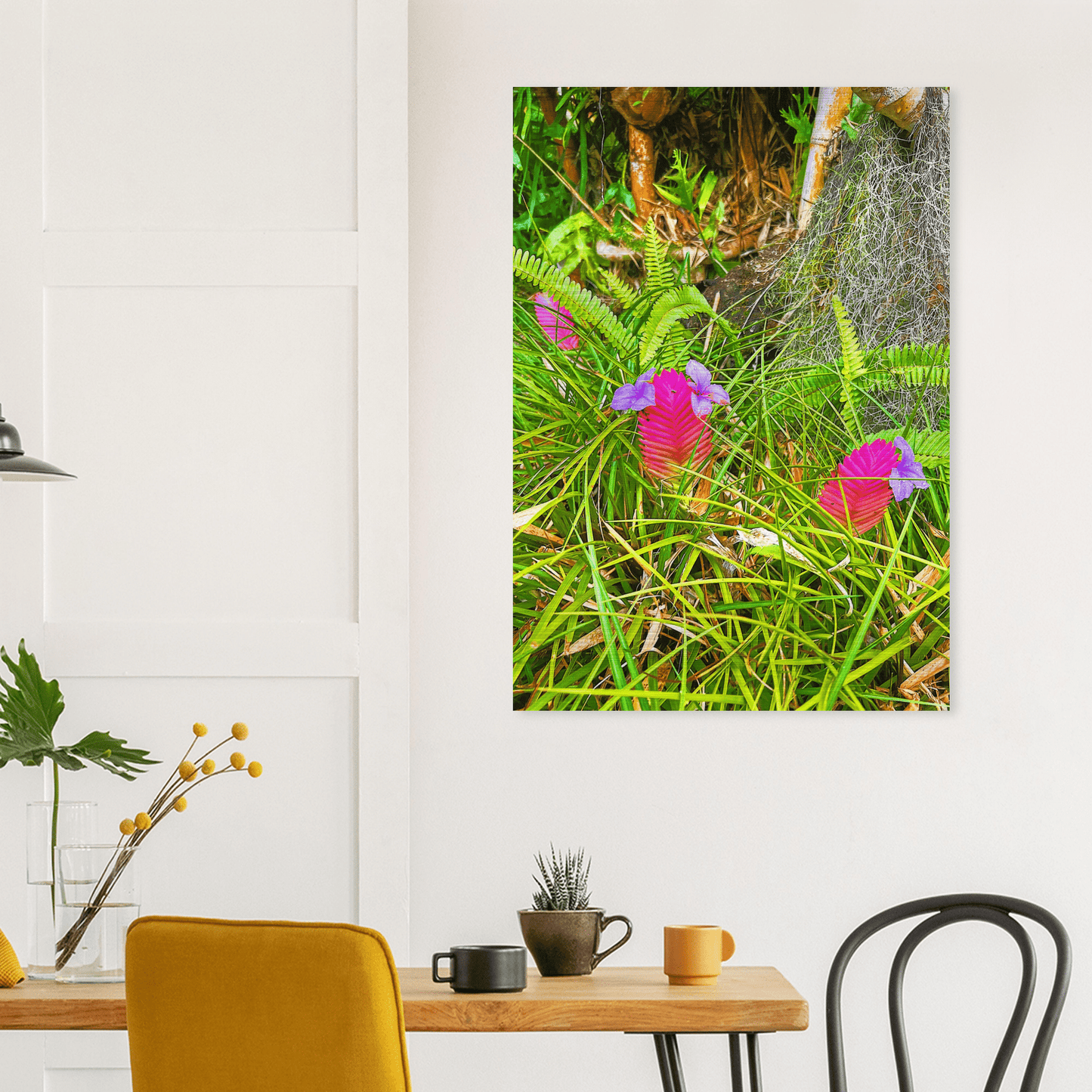 Triple Blossom Brushed Aluminum Print