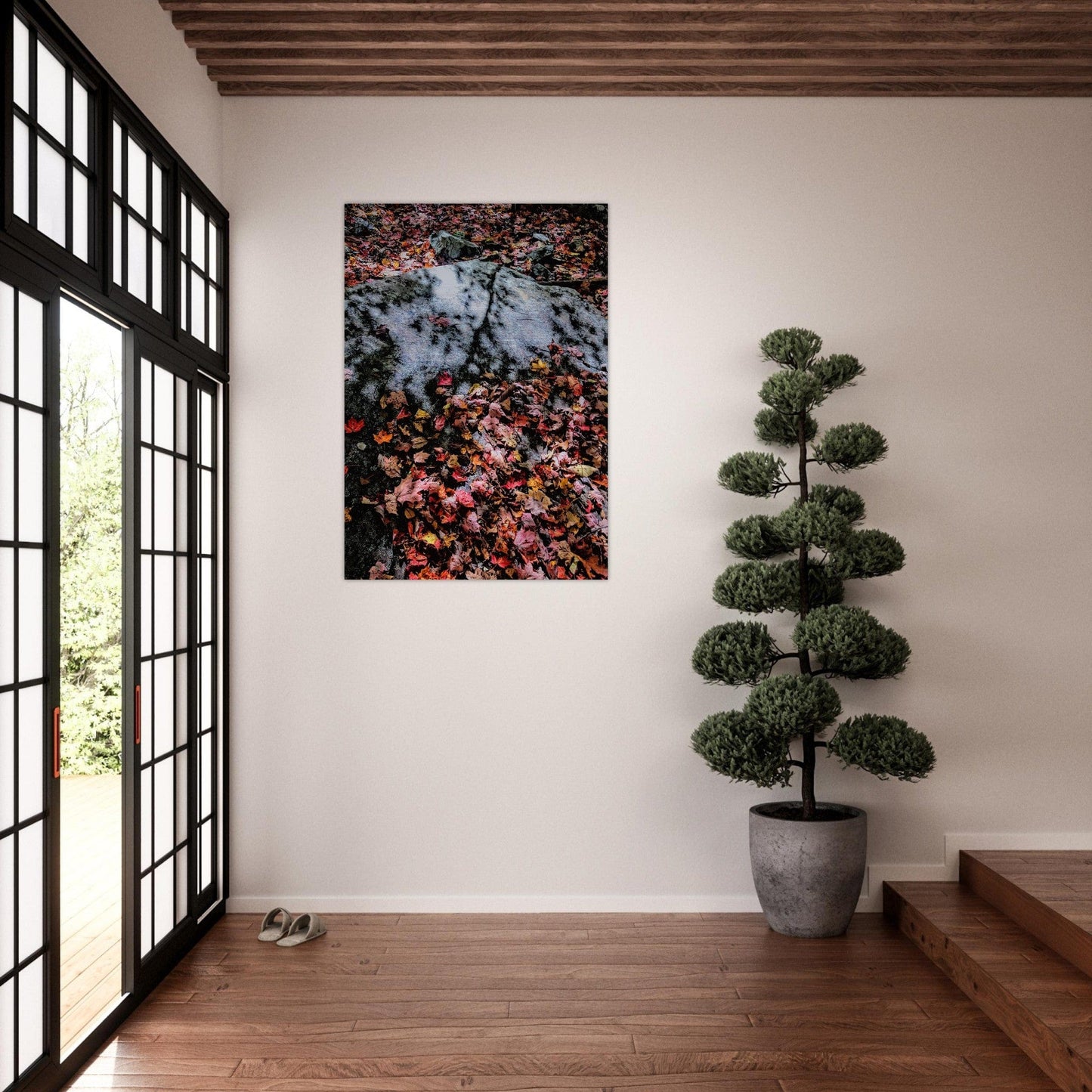 Autumn Flames Brushed Aluminum Print