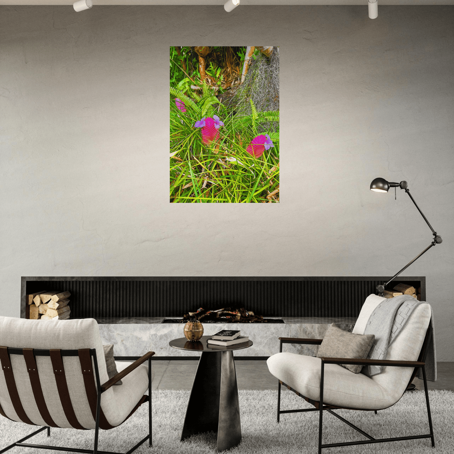 Triple Blossom Brushed Aluminum Print