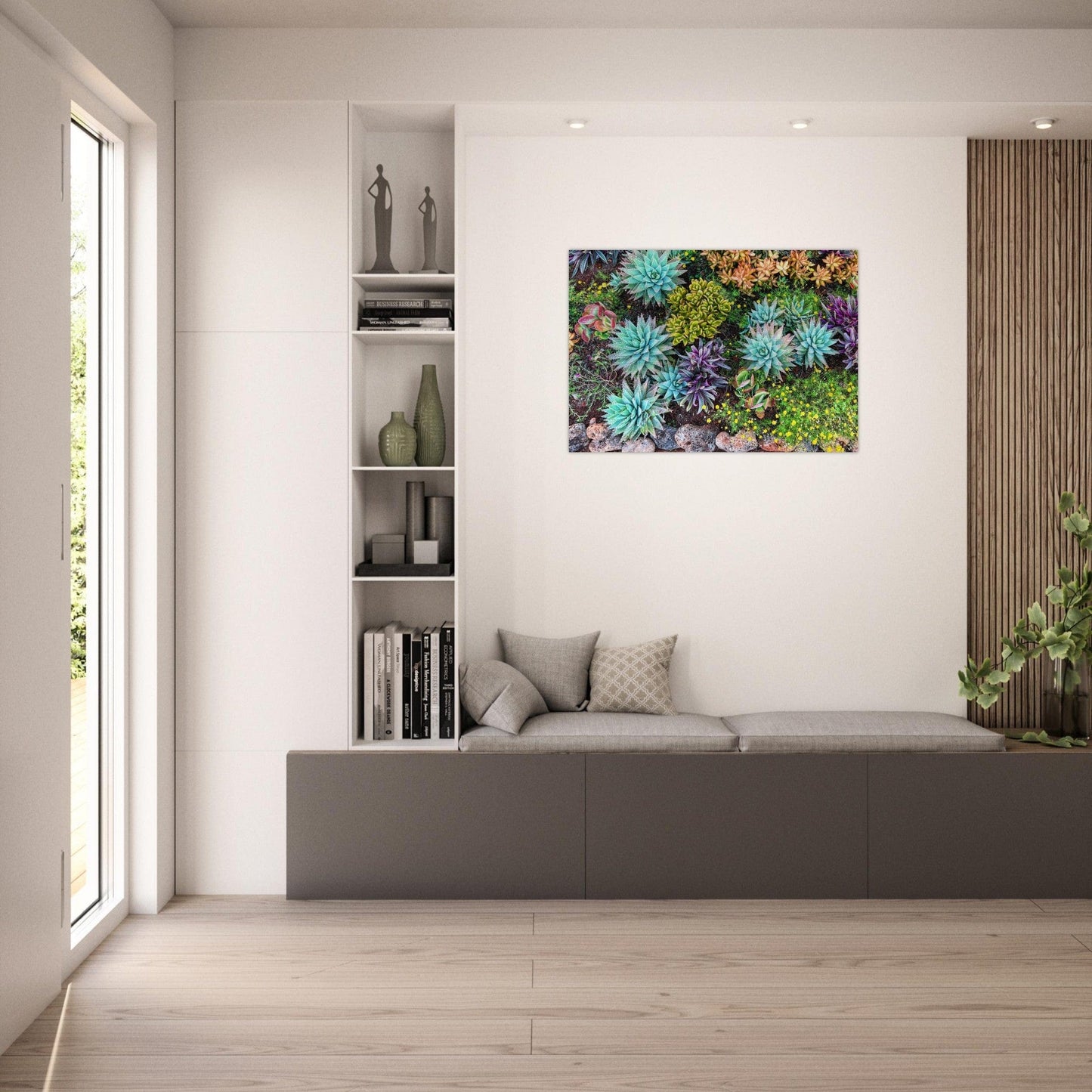 Cactus Mat Brushed Aluminum Print