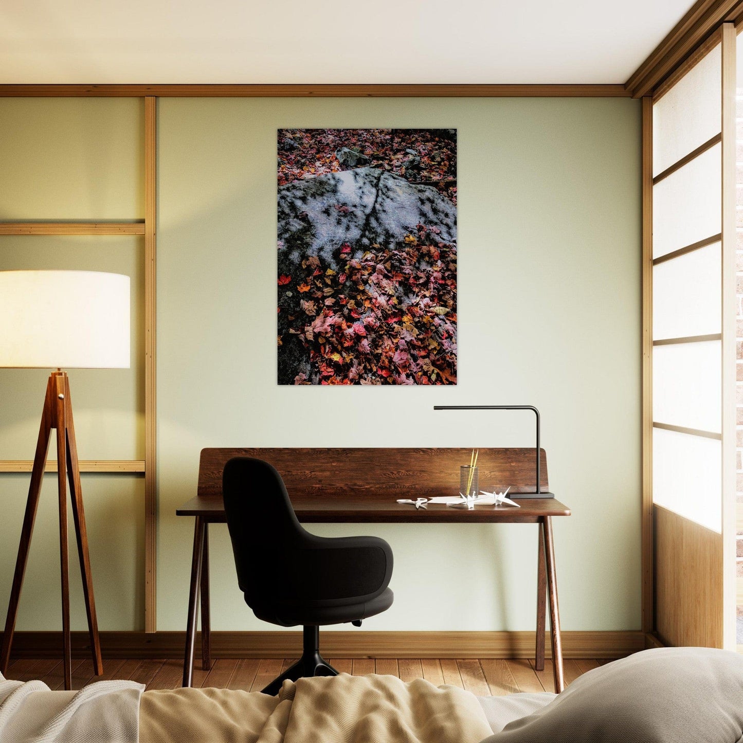 Autumn Flames Brushed Aluminum Print
