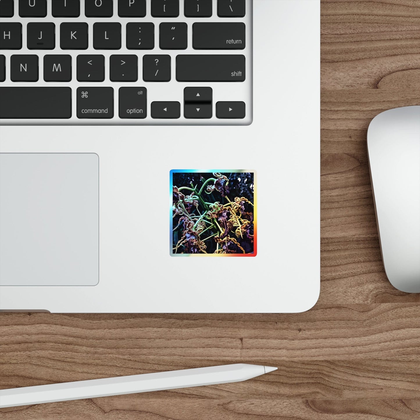 Orchidia Holographic Die-cut Stickers - PuyaVenusta