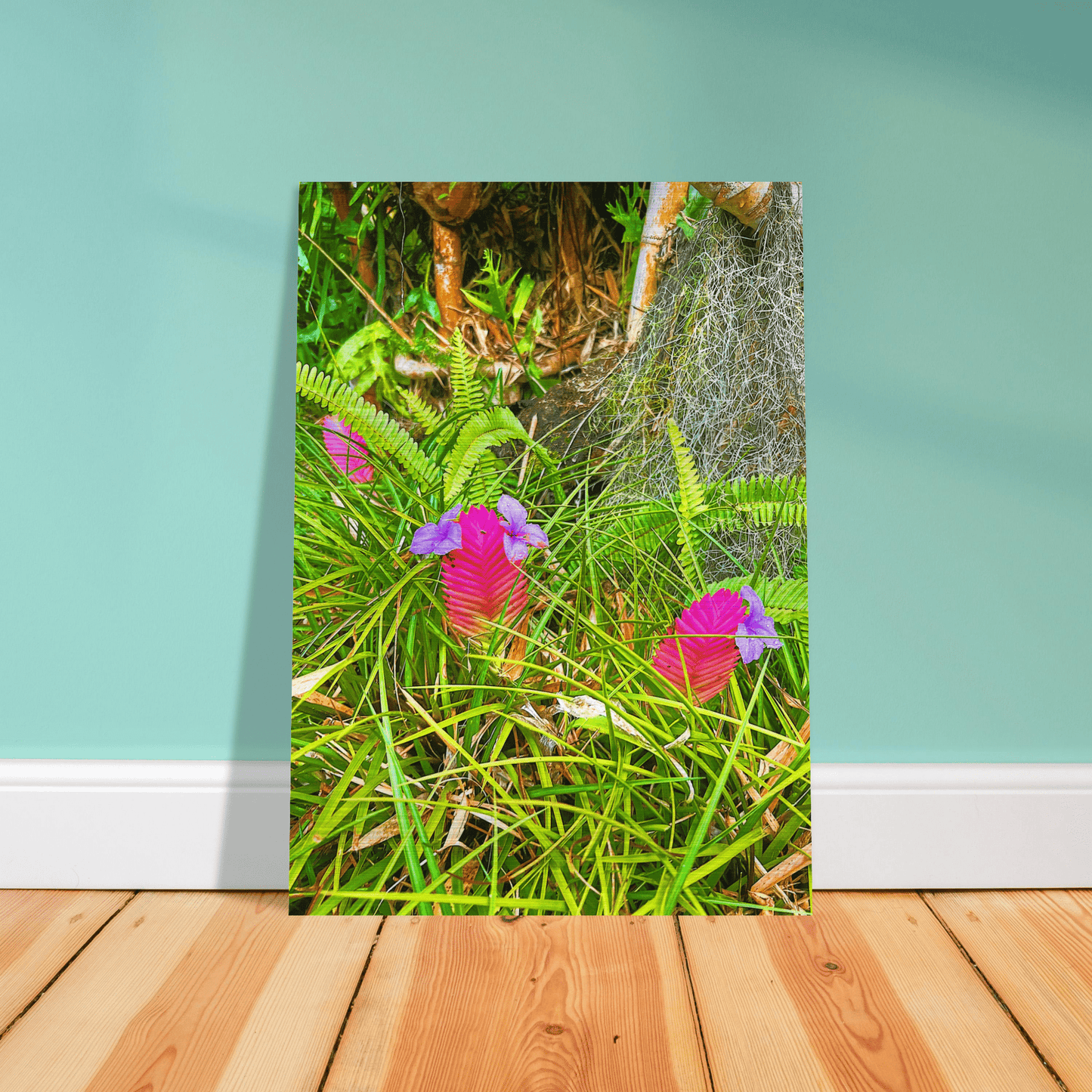 Triple Blossom Brushed Aluminum Print