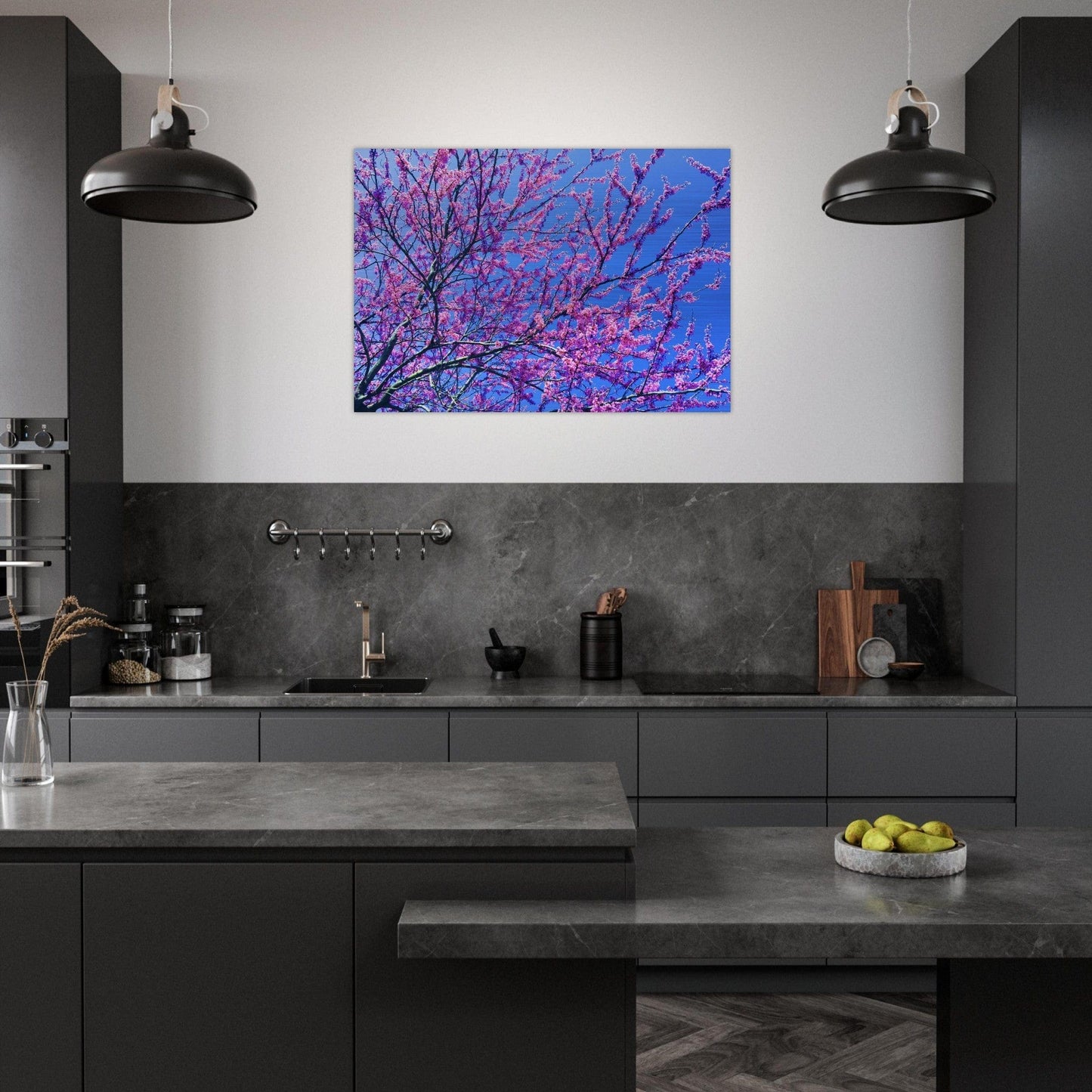 Sakura Trees Brushed Aluminum Print