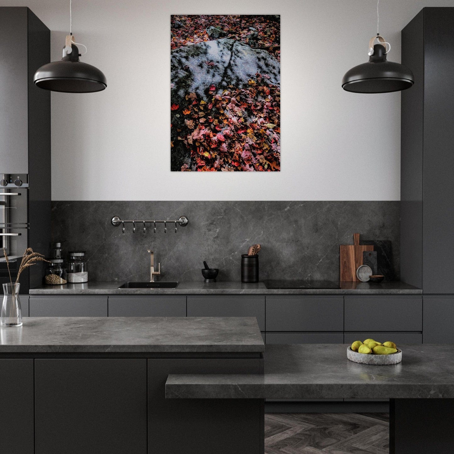 Autumn Flames Brushed Aluminum Print