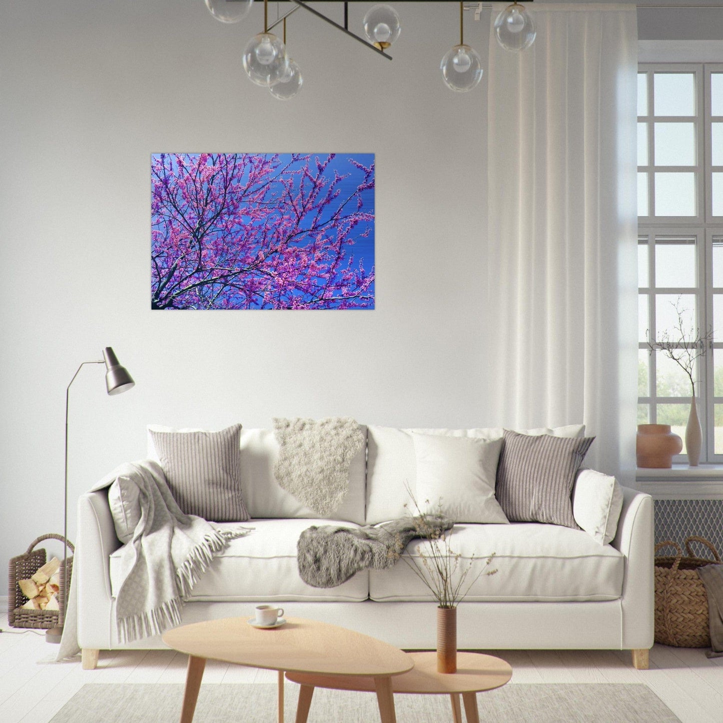 Sakura Trees Brushed Aluminum Print
