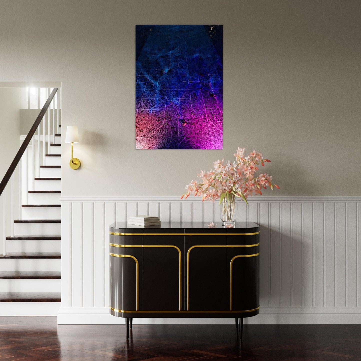 Trippy Nights Brushed Aluminum Print