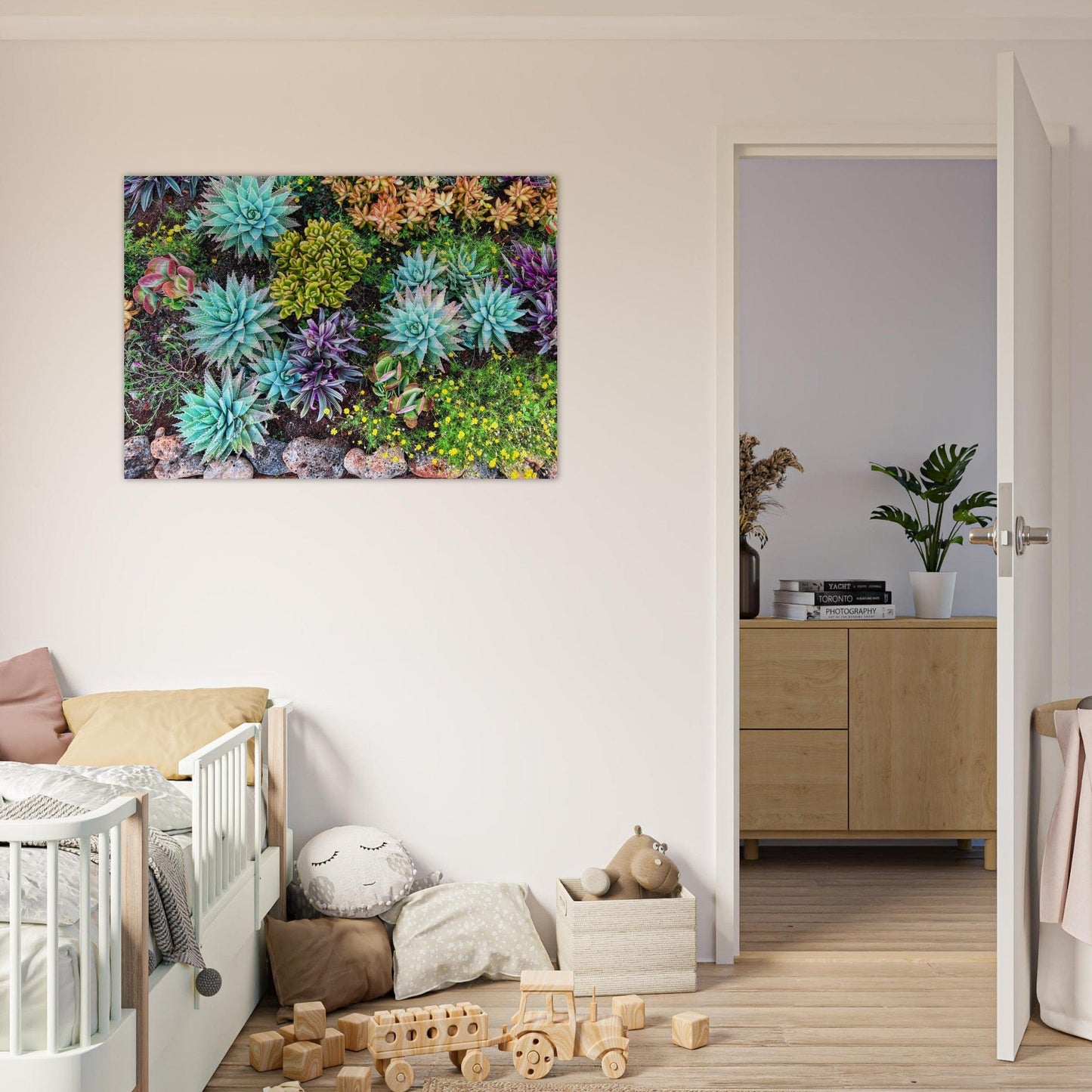 Cactus Mat Brushed Aluminum Print
