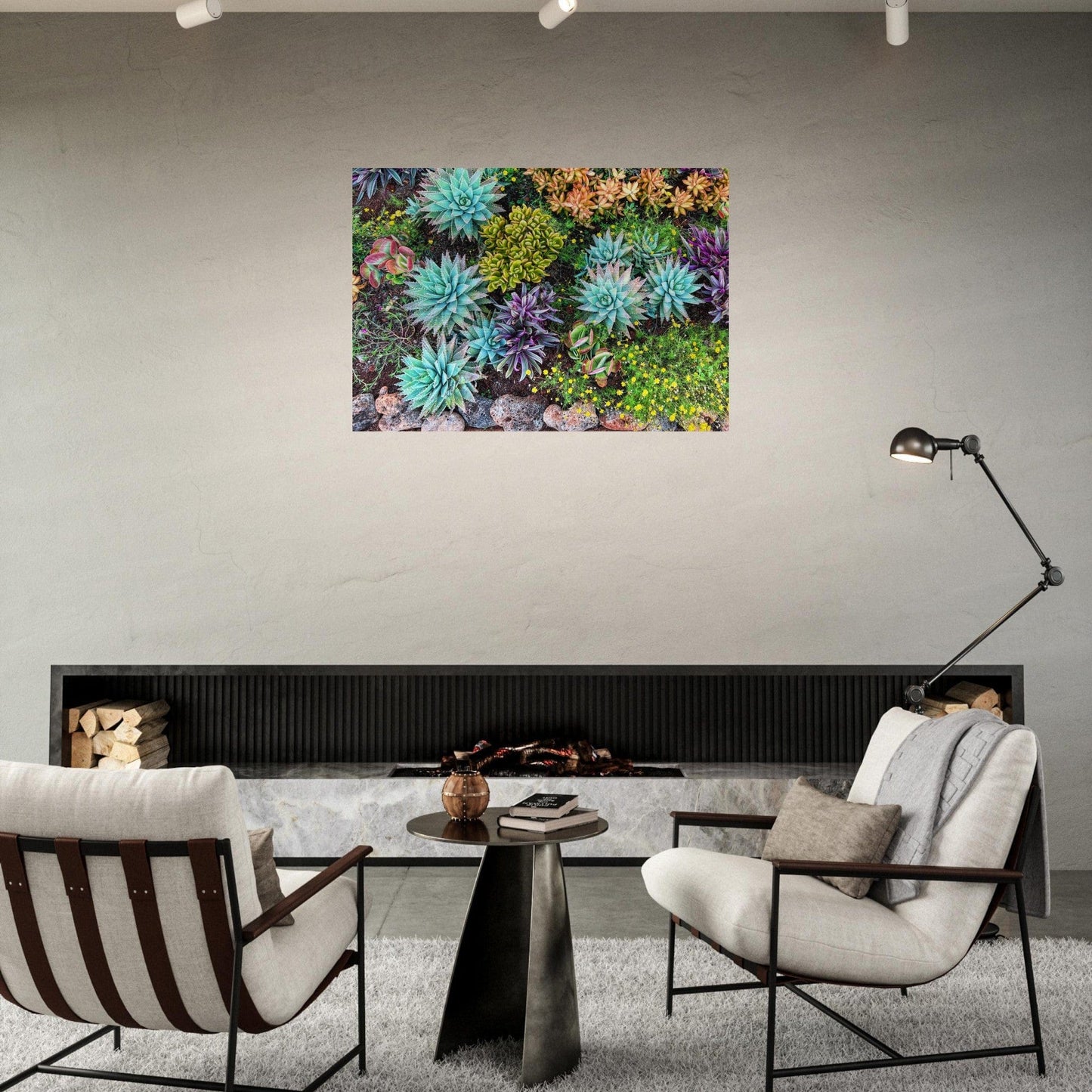 Cactus Mat Brushed Aluminum Print