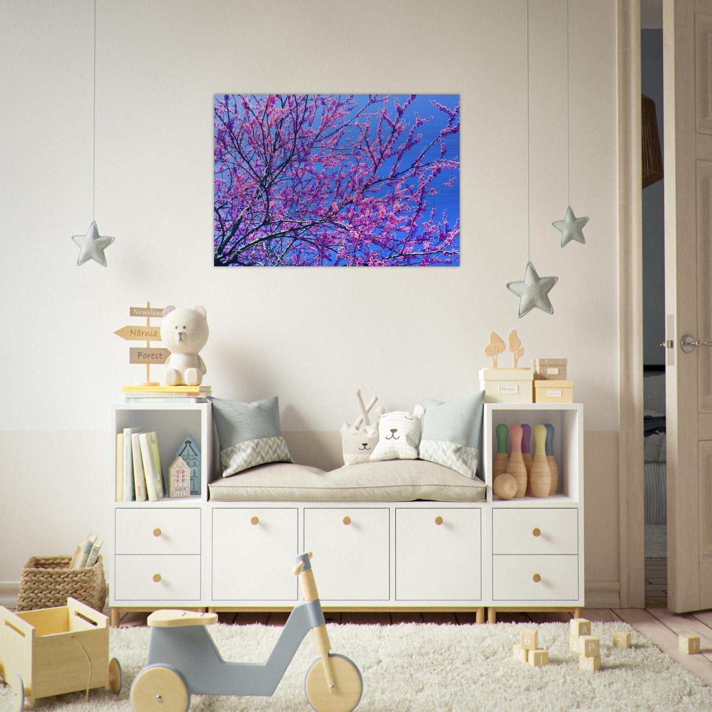 Sakura Trees Brushed Aluminum Print