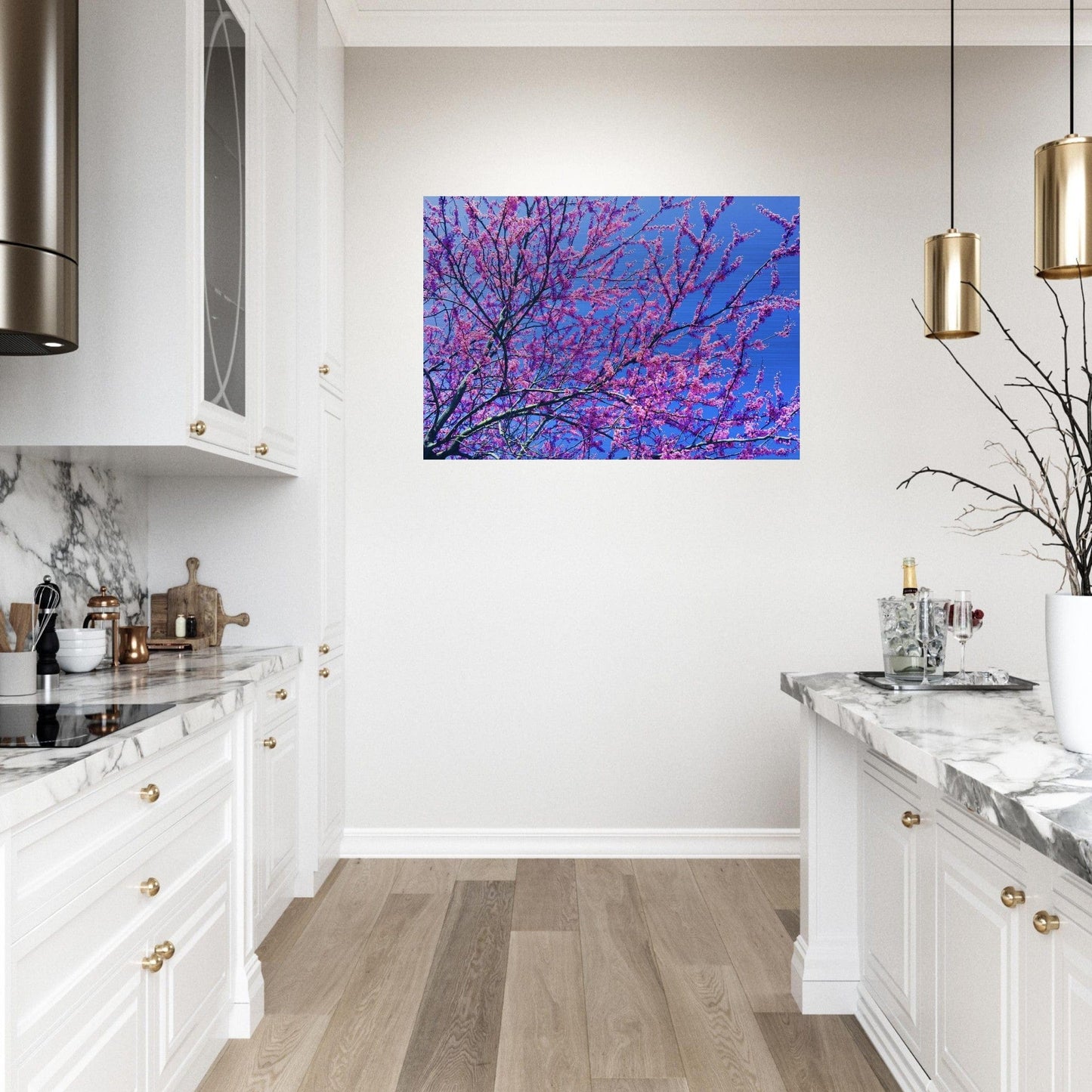 Sakura Trees Brushed Aluminum Print