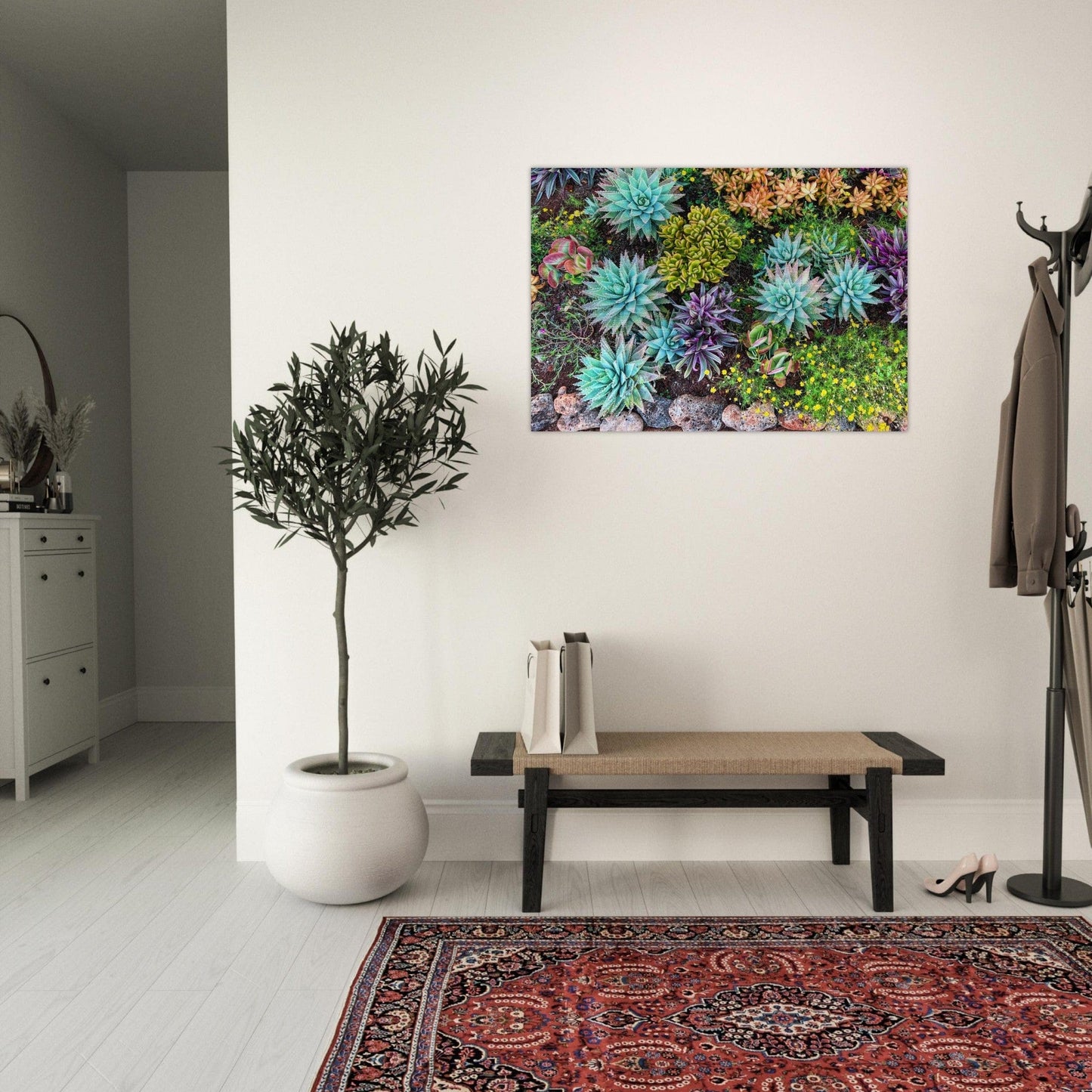 Cactus Mat Brushed Aluminum Print
