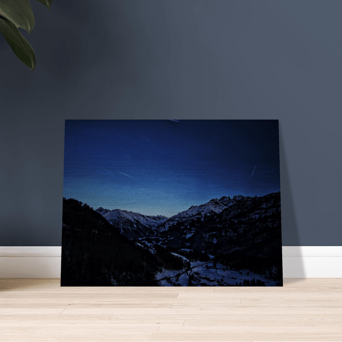 Swiss Mountain Range Brushed Aluminum Print