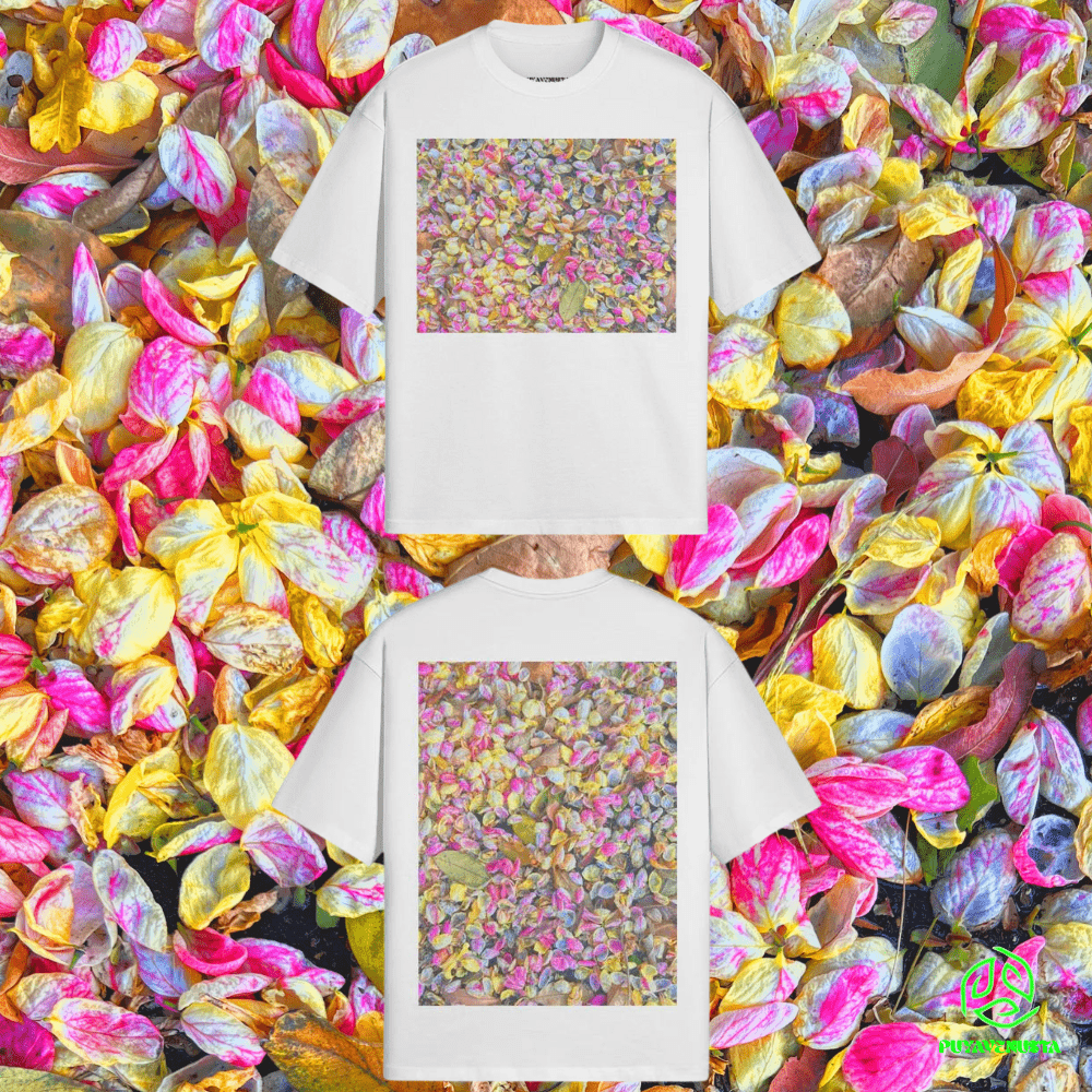 HAWAIIAN PETALS - PREMIUM COTTON BOXY T-SHIRT - PUYAVENUSTA