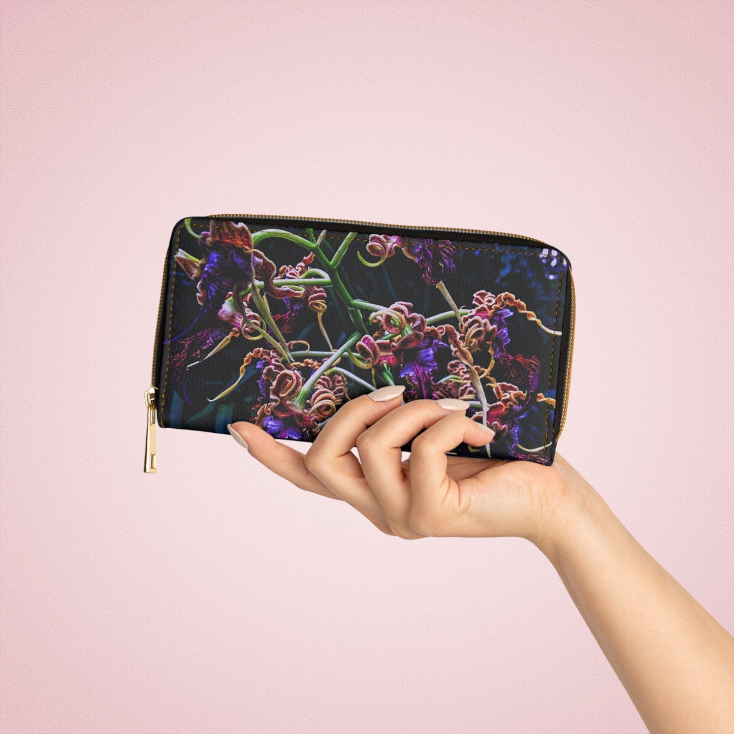 Orchidia Zipper Wallet