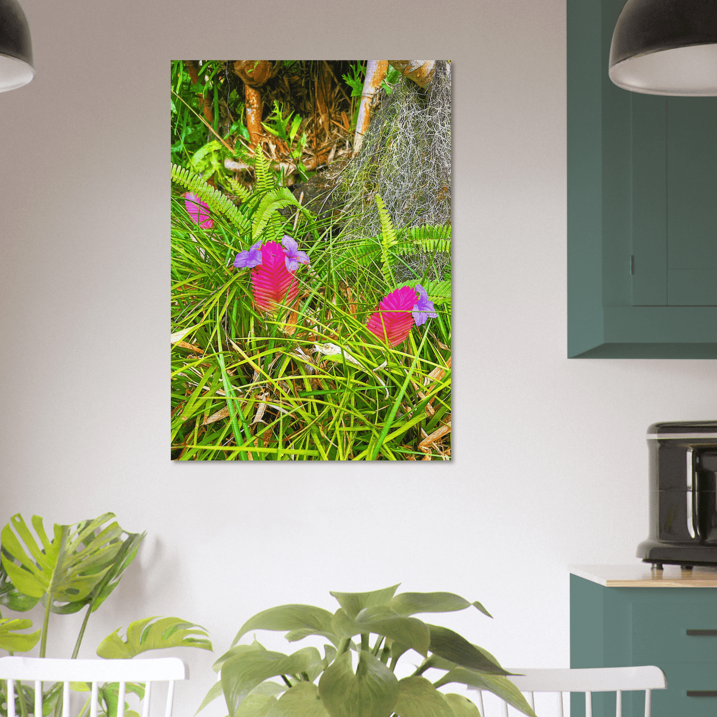Triple Blossom Brushed Aluminum Print