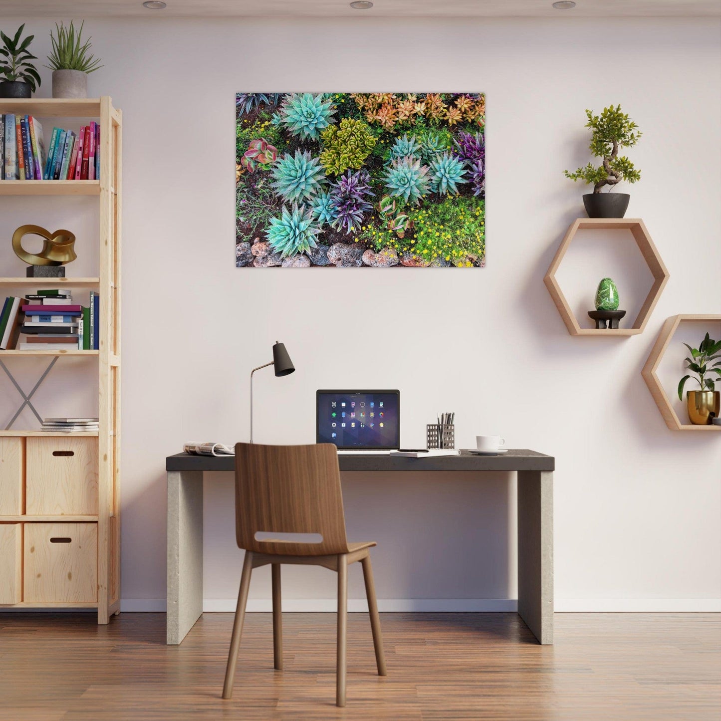 Cactus Mat Brushed Aluminum Print