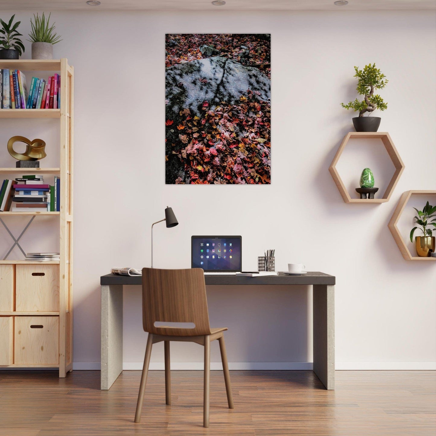 Autumn Flames Brushed Aluminum Print