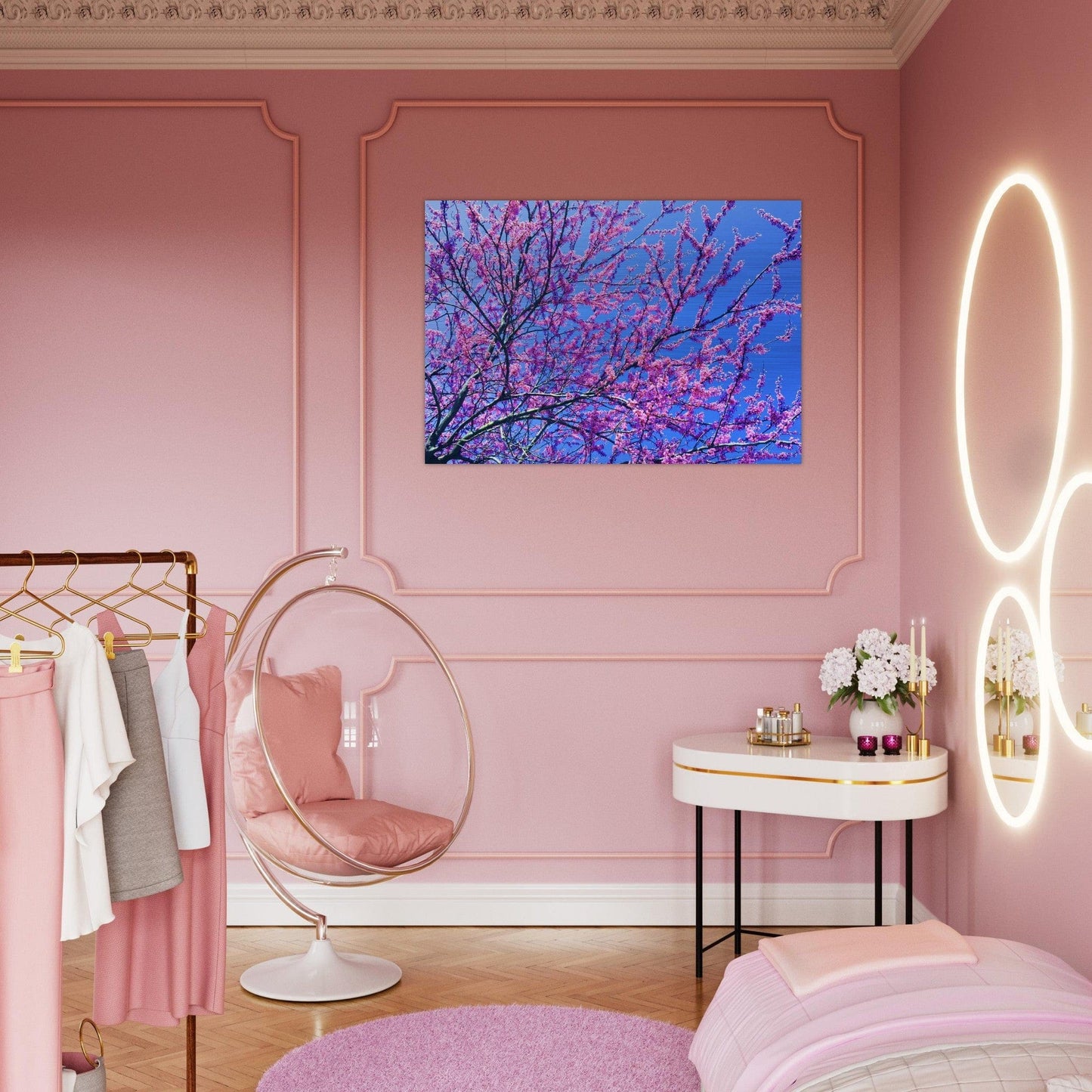 Sakura Trees Brushed Aluminum Print