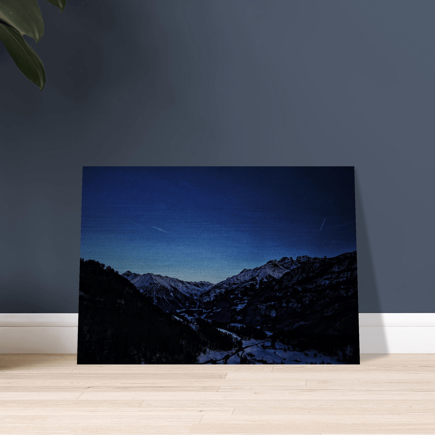 Swiss Mountain Range Brushed Aluminum Print