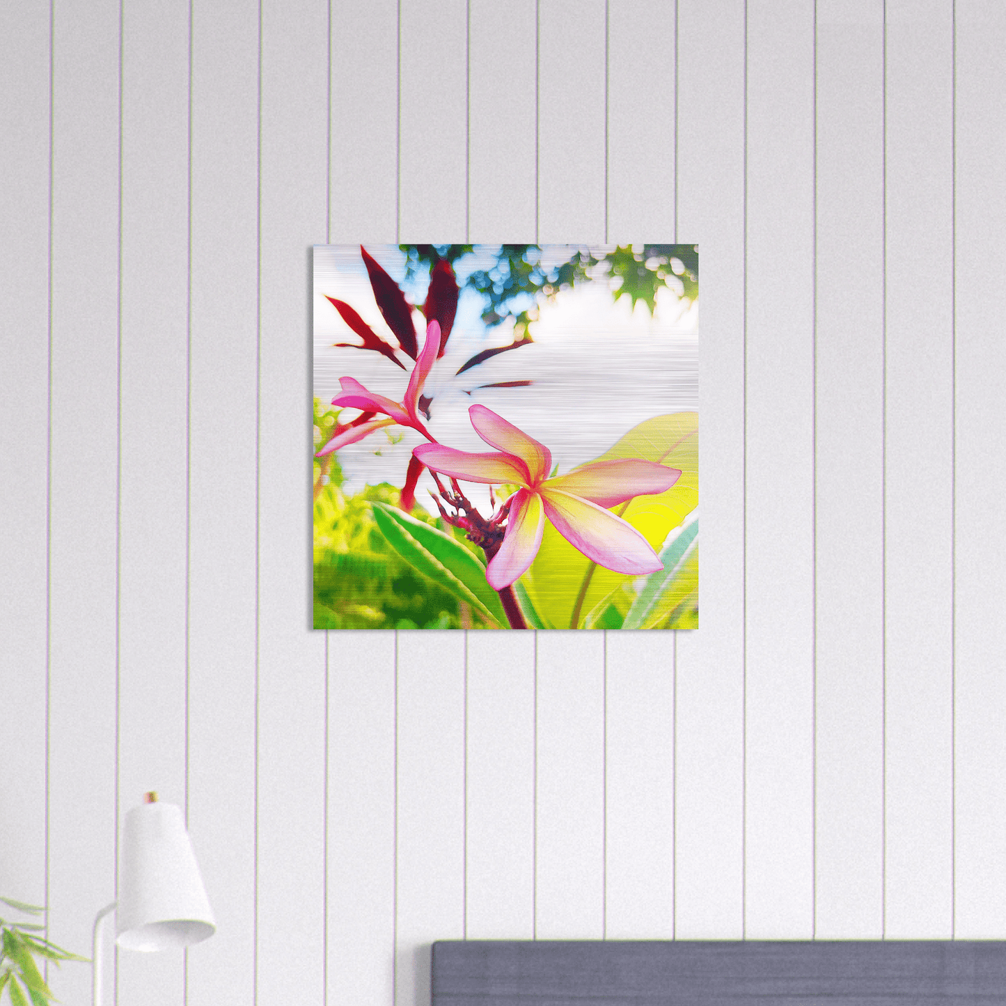 Plumerion Brushed Aluminum Print