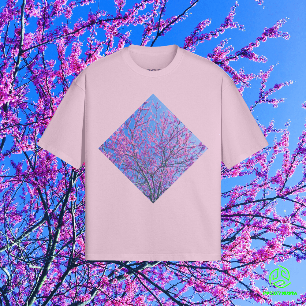 SAKURA BLOSSOMS - PREMIUM COTTON BOXY T-SHIRT - PUYAVENUSTA