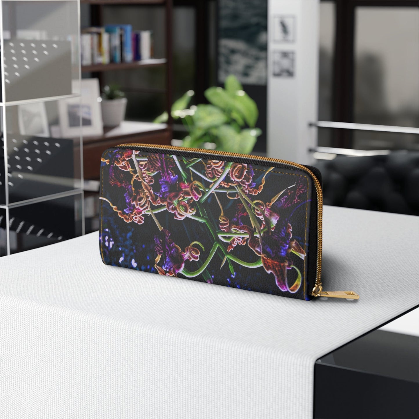 Orchidia Zipper Wallet