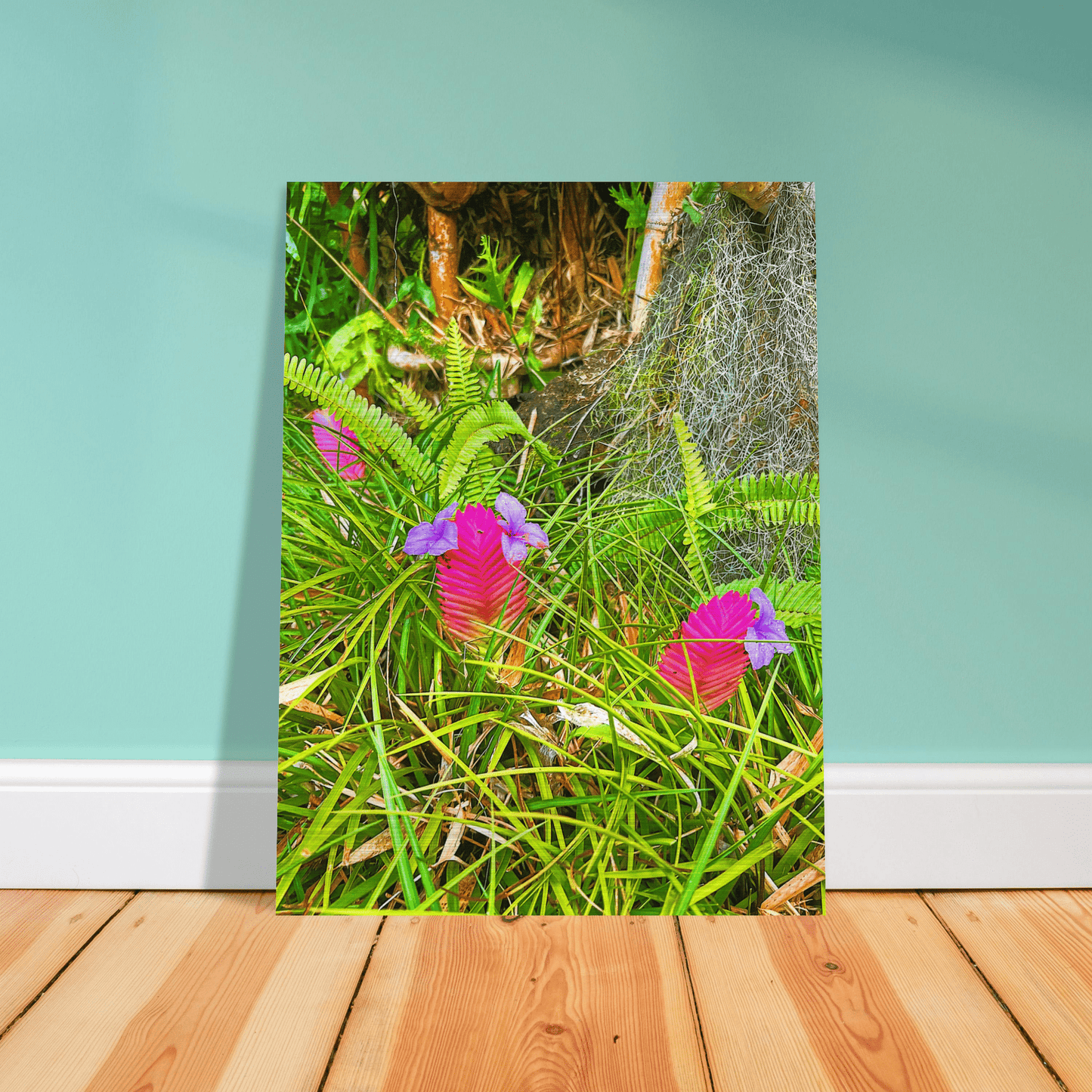 Triple Blossom Brushed Aluminum Print