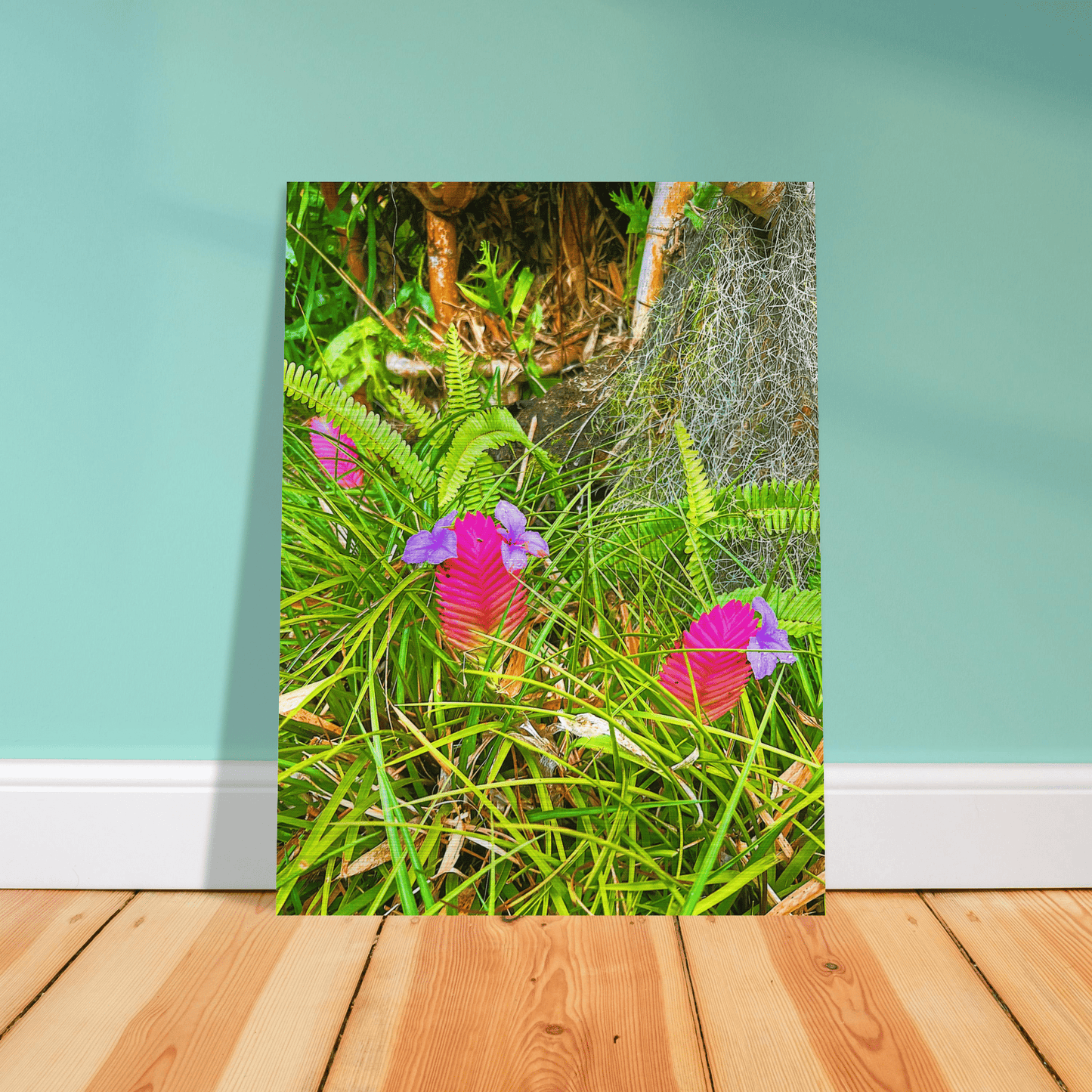 Triple Blossom Brushed Aluminum Print