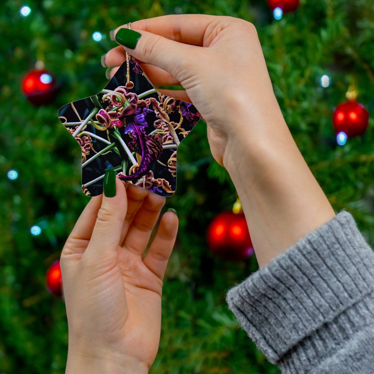 Orchidia Ceramic Ornament, 4 Shapes Available