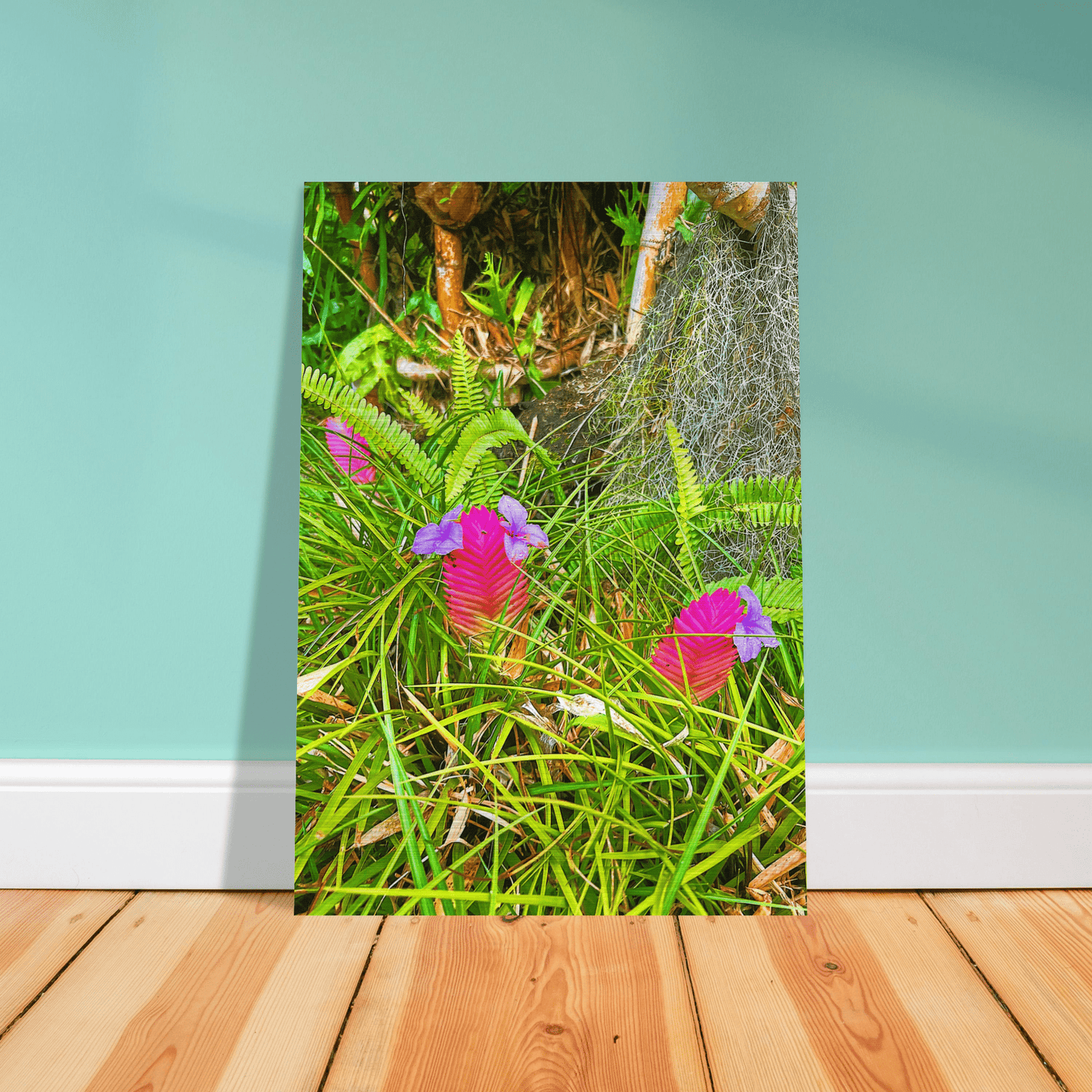 Triple Blossom Brushed Aluminum Print