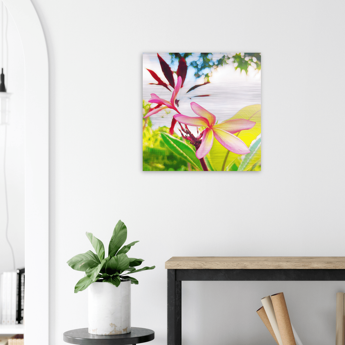 Plumerion Brushed Aluminum Print