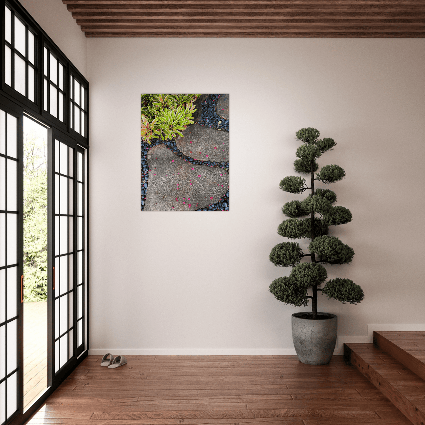 Steps in Paradise Brushed Aluminum Print