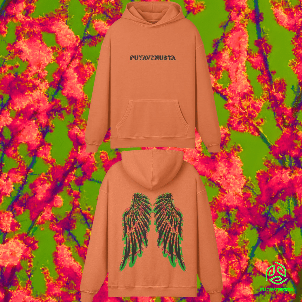 PUYAVENUSTA X HAWLUCHITO WINGS - PREMIUM COTTON HOODIE - PUYAVENUSTA