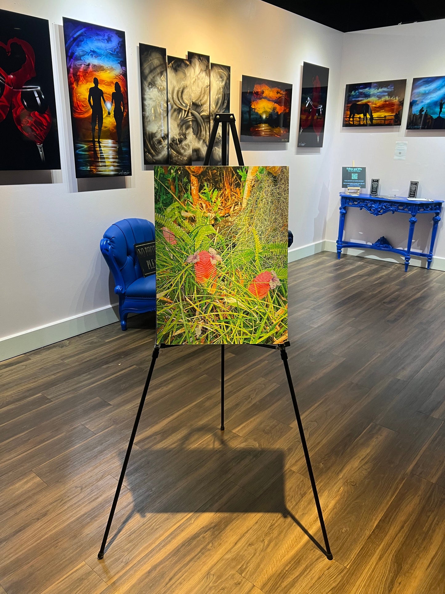 Triple Blossom Brushed Aluminum Print - PUYAVENUSTA