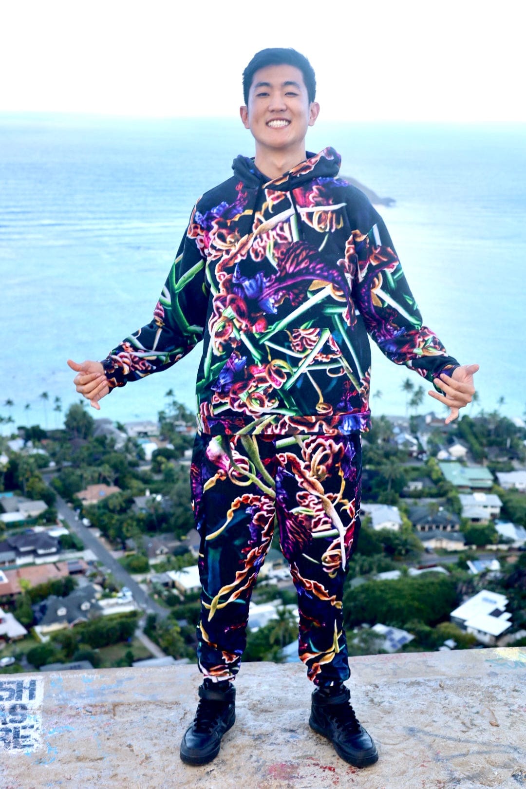ORCHIDIA - ALL OVER PRINT TRACKPANTS - PUYAVENUSTA