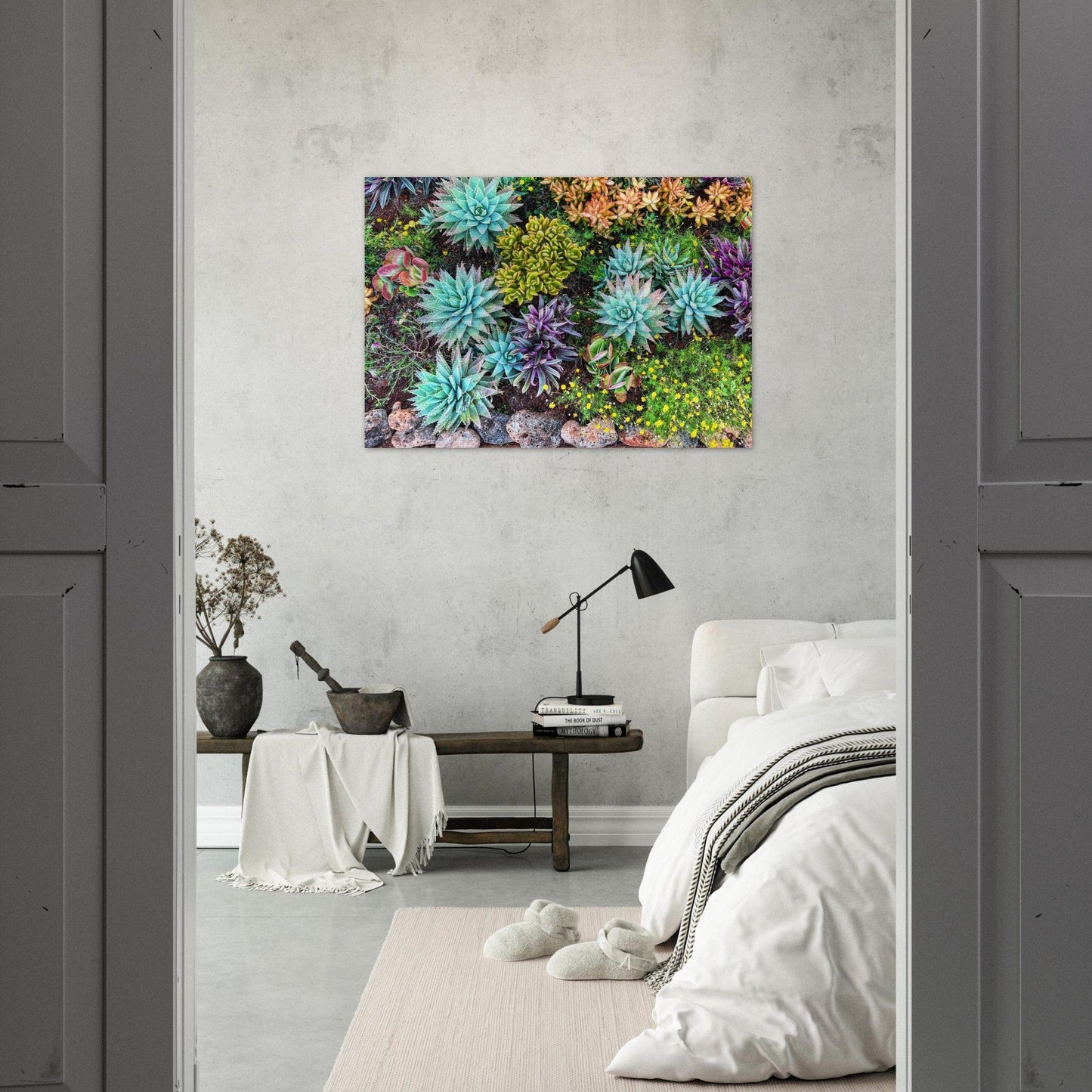 Cactus Mat Brushed Aluminum Print