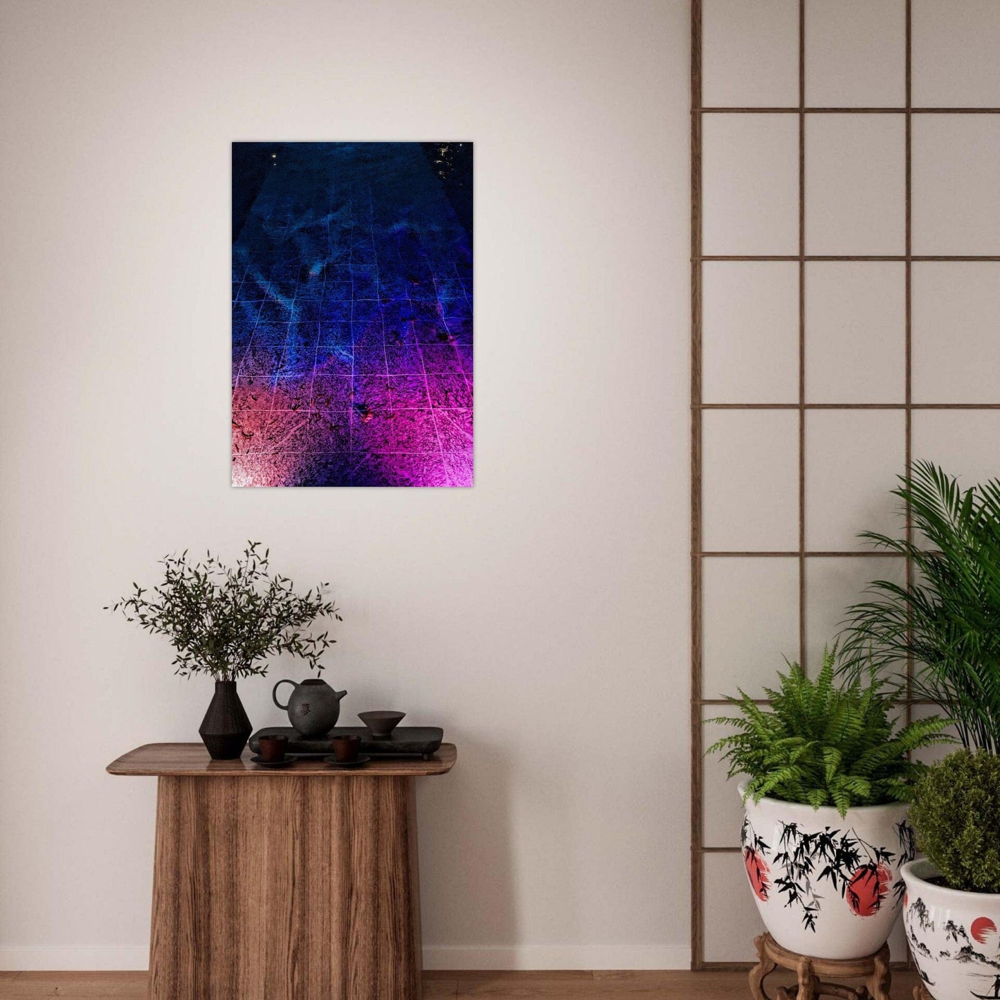 Trippy Nights Brushed Aluminum Print