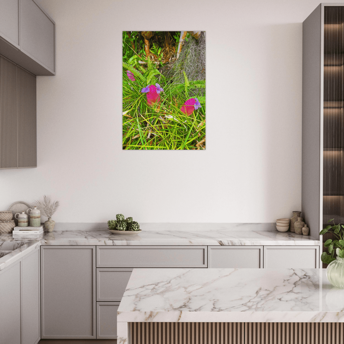 Triple Blossom Brushed Aluminum Print