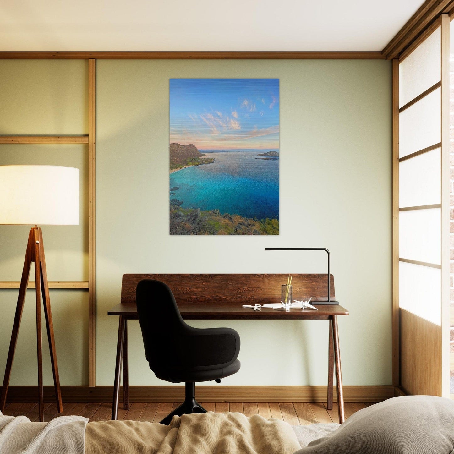 Brushed Aluminum Print Ka Iwi, Oahu, Hawaii
