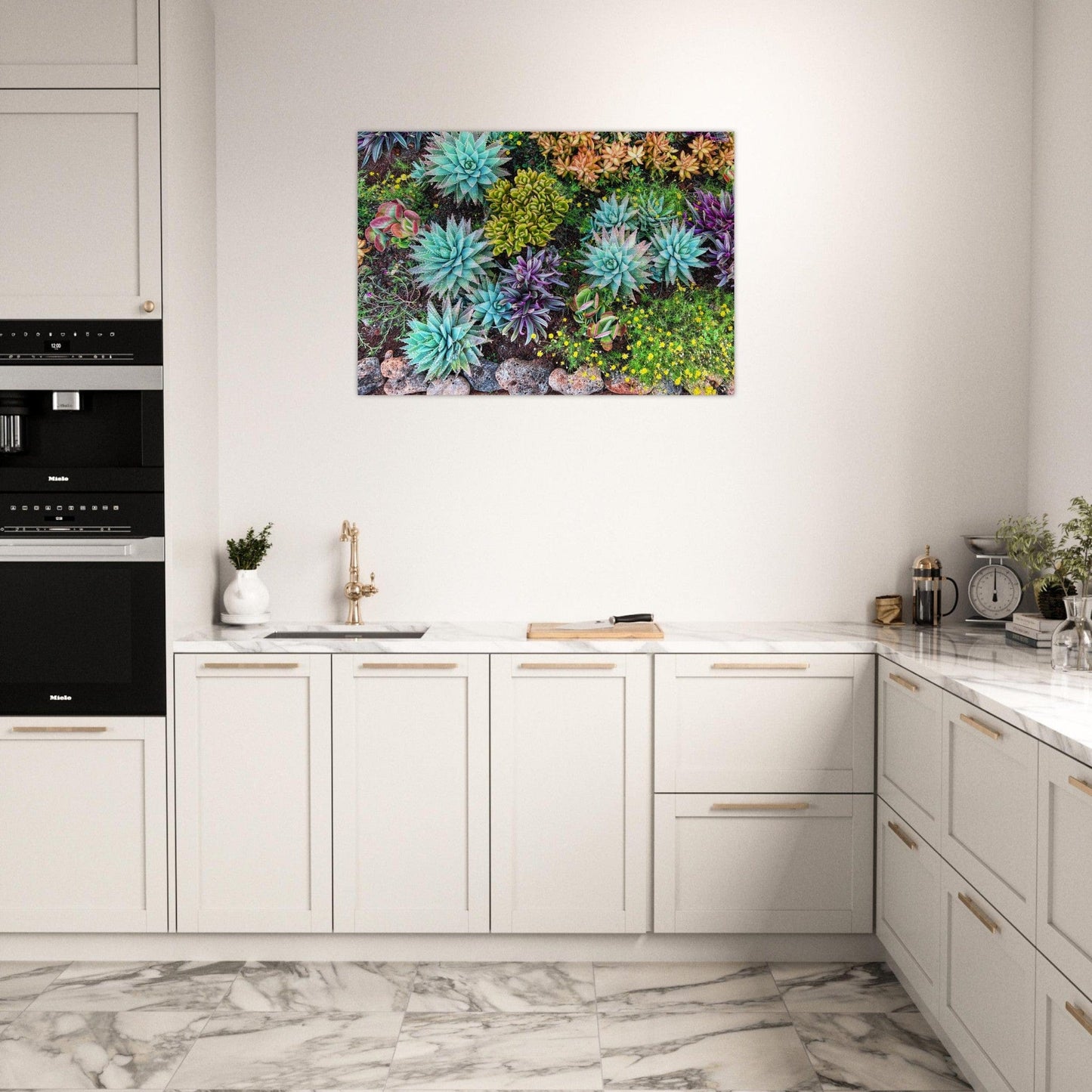 Cactus Mat Brushed Aluminum Print