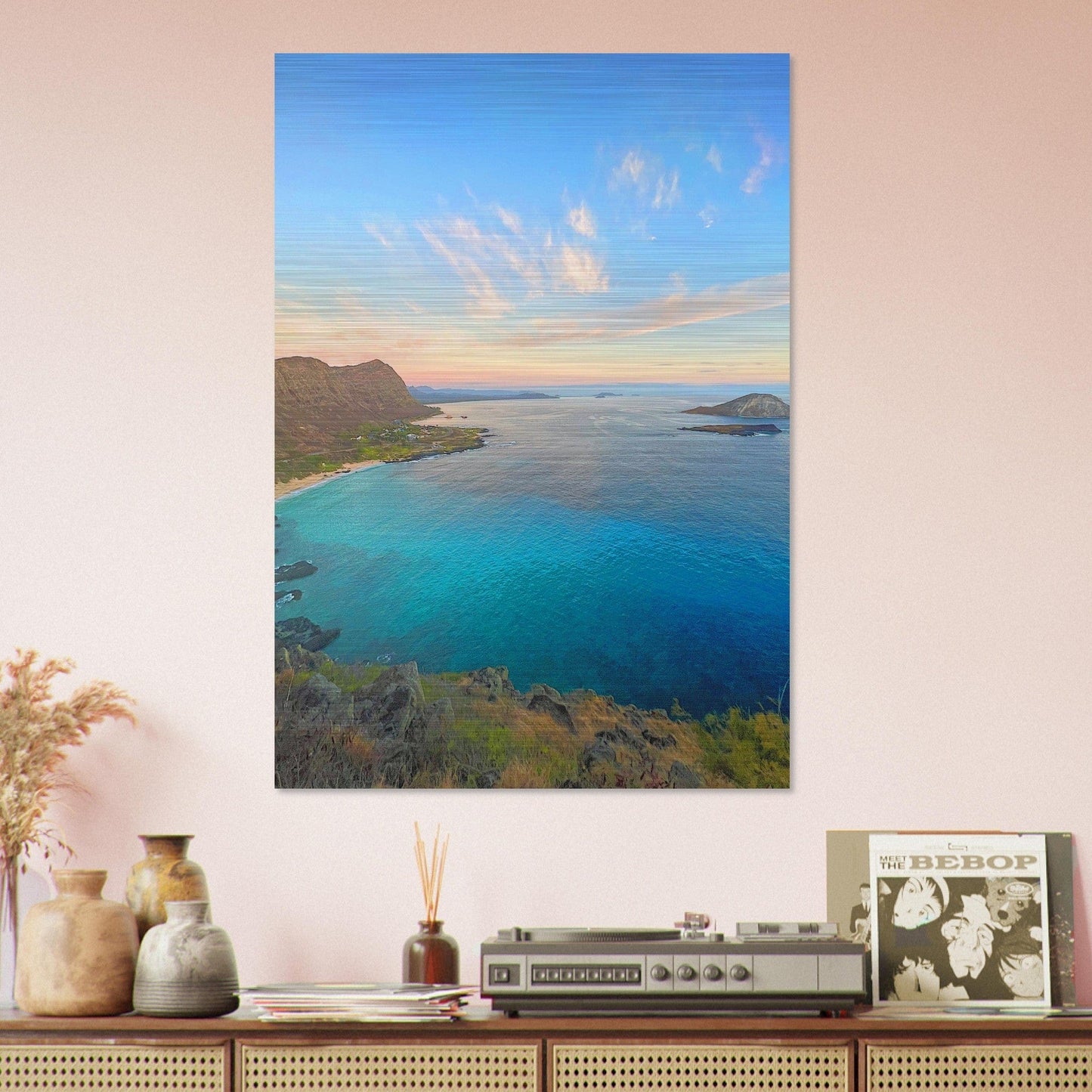 Brushed Aluminum Print Ka Iwi, Oahu, Hawaii