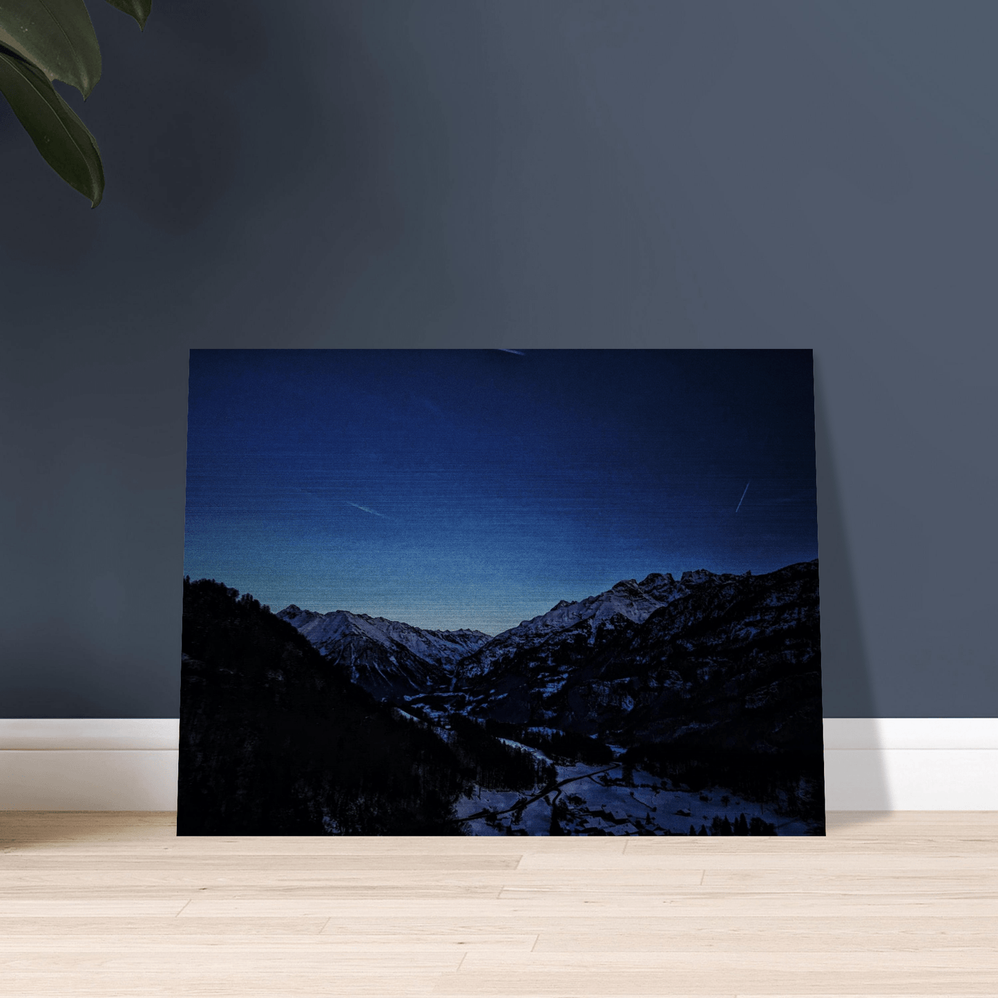 Swiss Mountain Range Brushed Aluminum Print