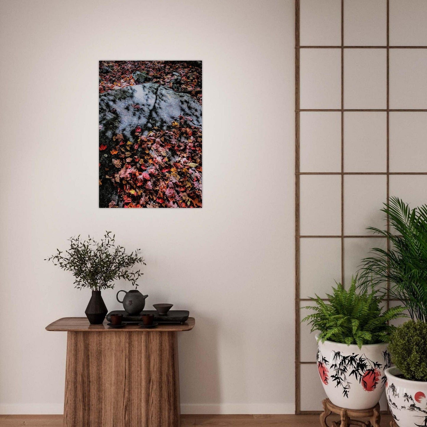 Autumn Flames Brushed Aluminum Print