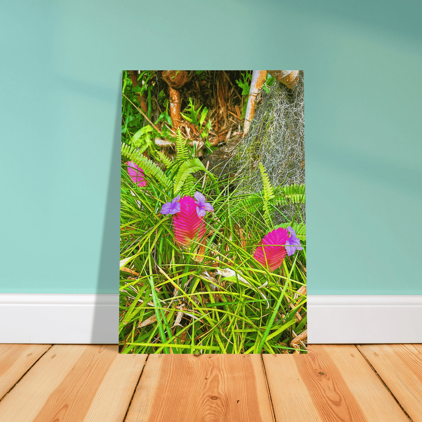 Triple Blossom Brushed Aluminum Print
