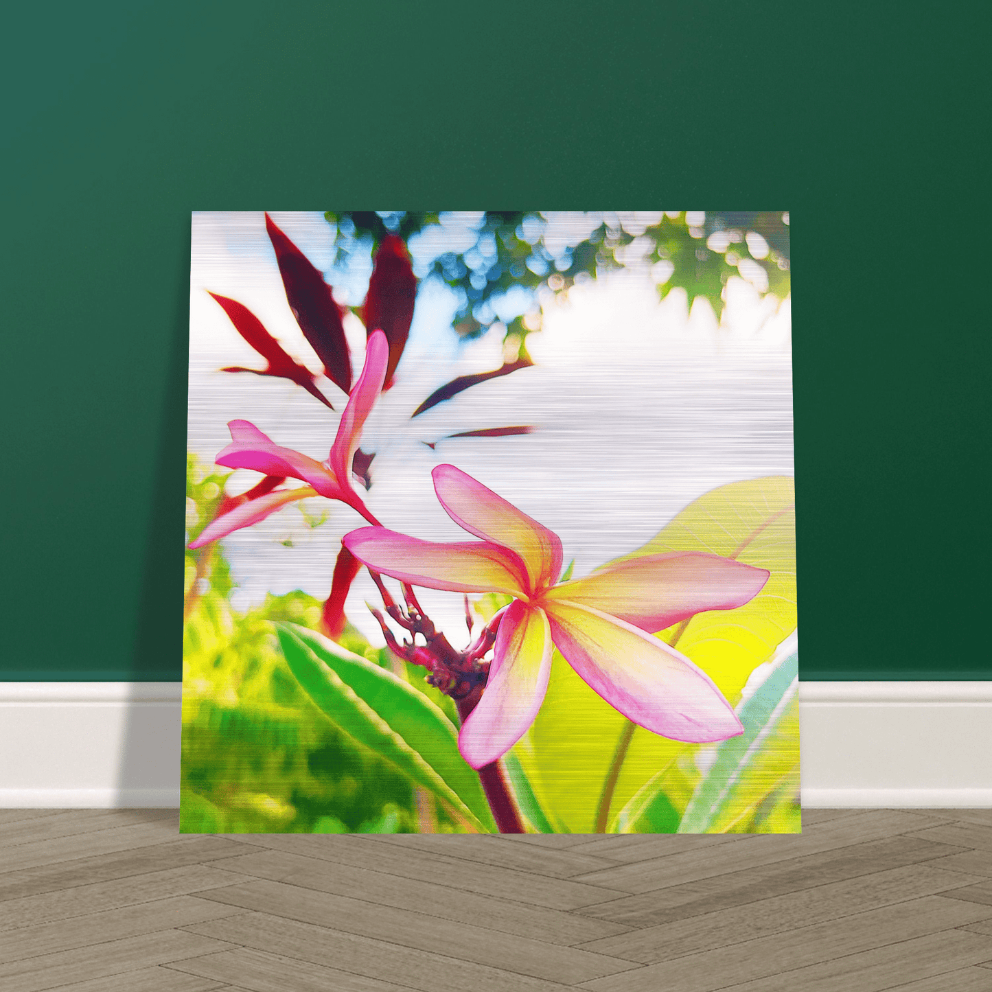 Plumerion Brushed Aluminum Print