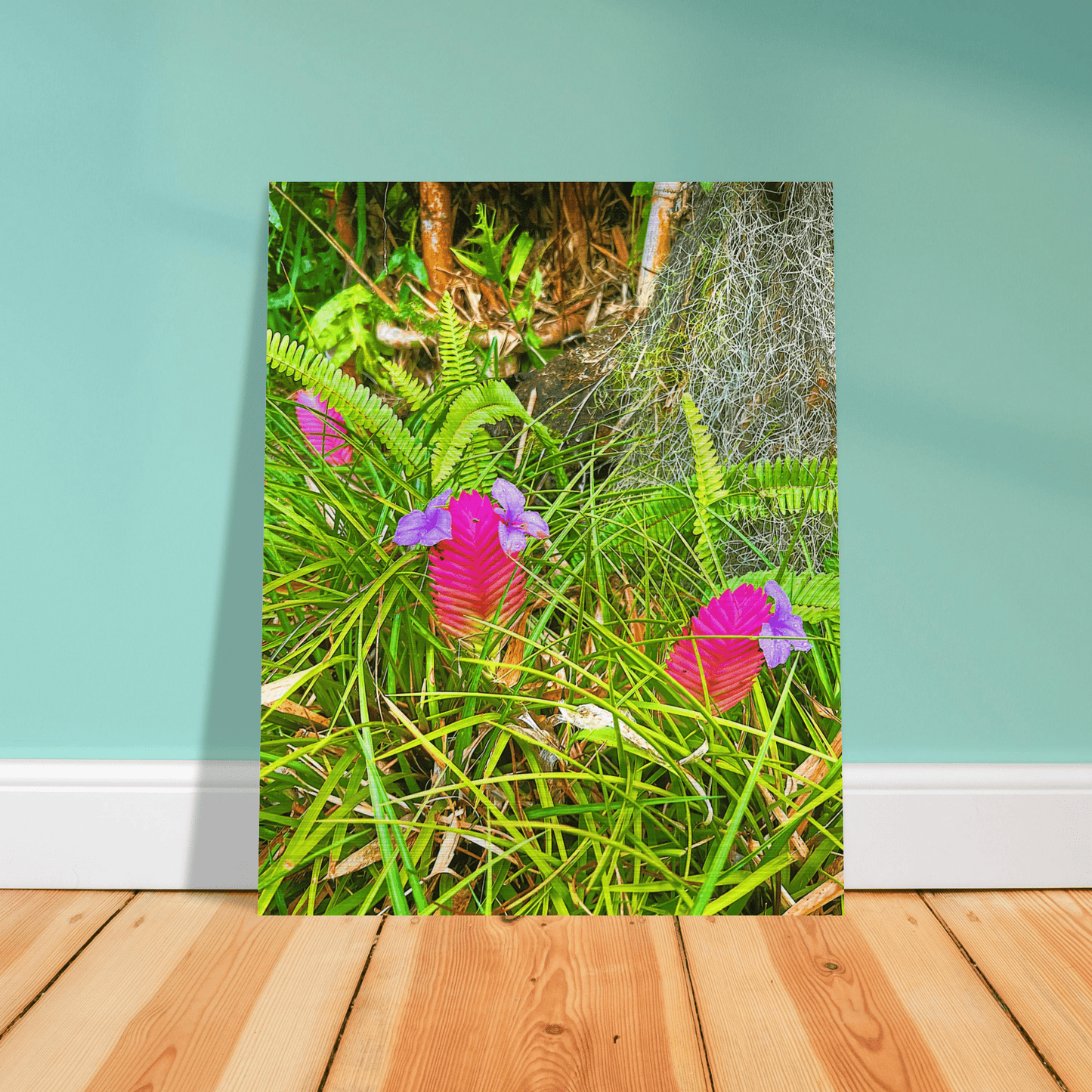 Triple Blossom Brushed Aluminum Print