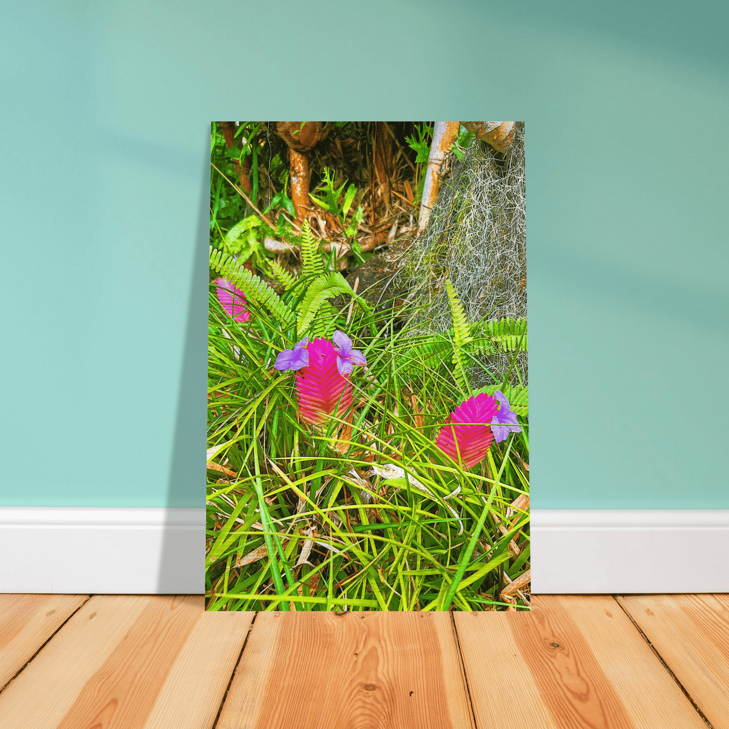 Triple Blossom Brushed Aluminum Print