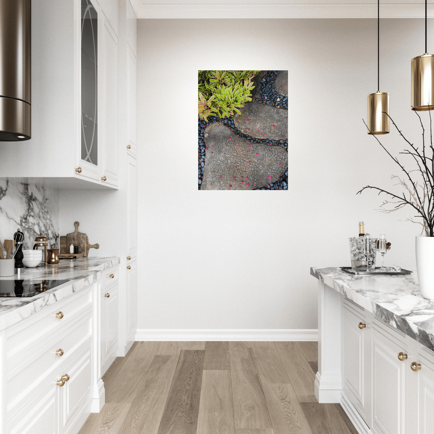 Steps in Paradise Brushed Aluminum Print