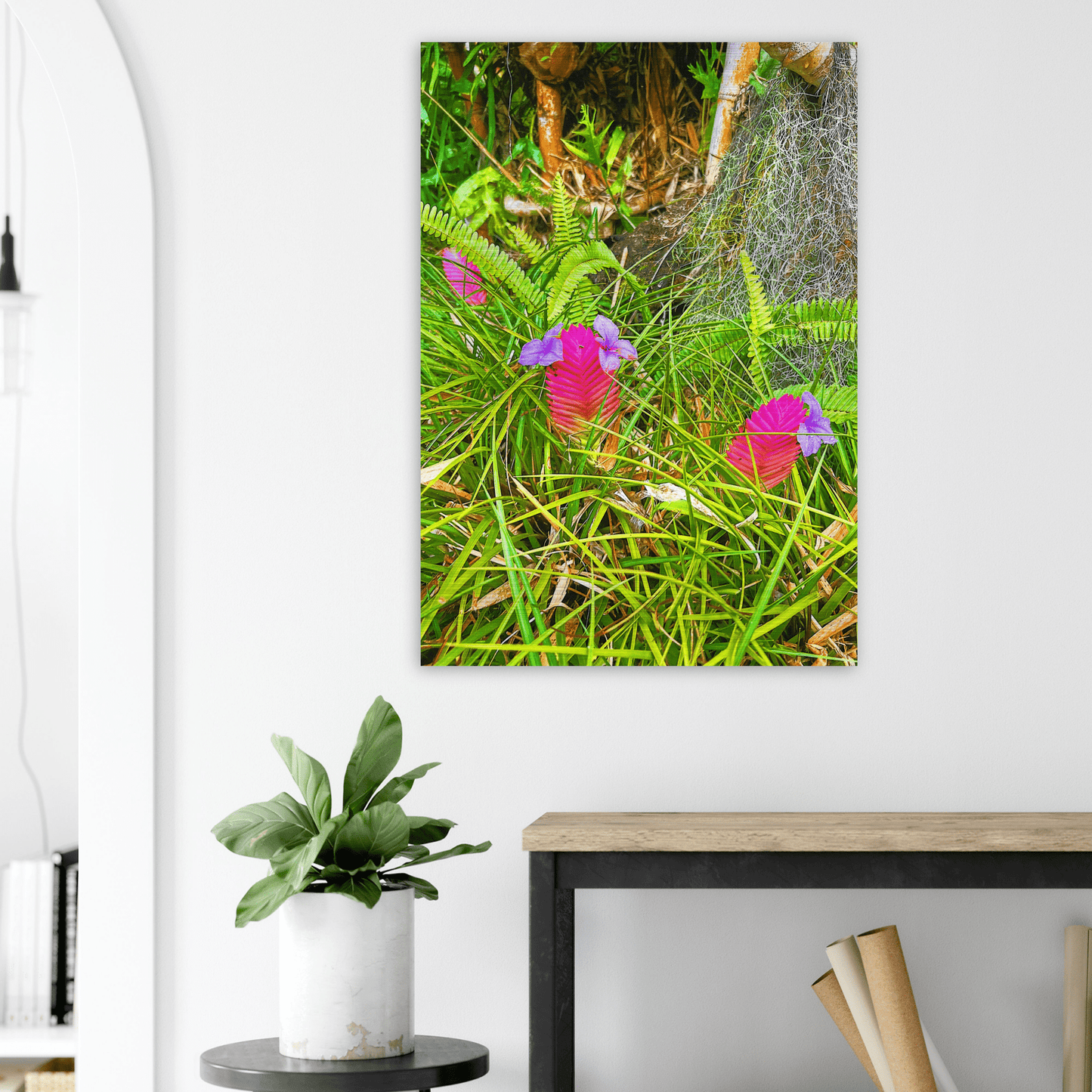 Triple Blossom Brushed Aluminum Print